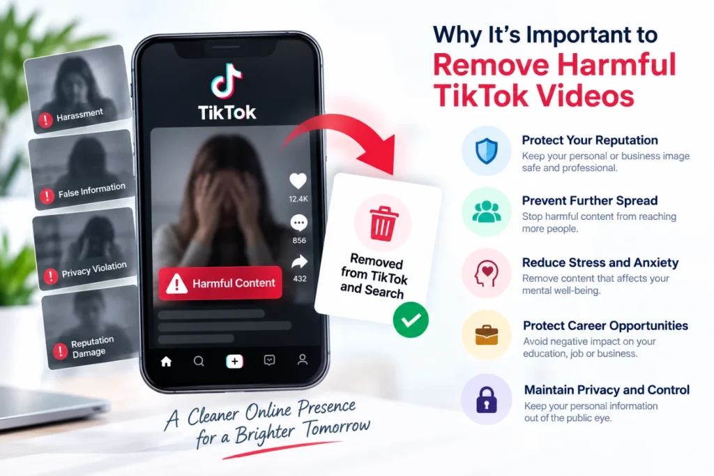 Why it is important to remove harmful TikTok videos &mdash; reputation damage, privacy risk, emotional impact and career or business harm
